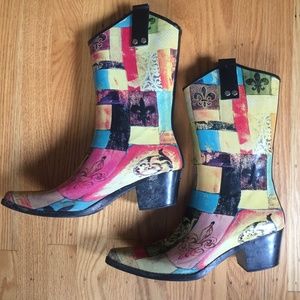 Bops Cowboy Rain Boots Size 10